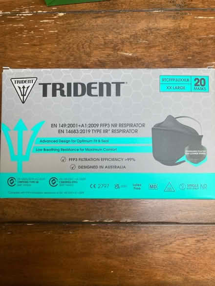Photo of free 2 Boxes Black Trident Masks FFP3 (Fairfax City) #1