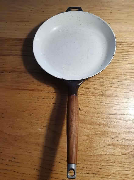 Photo of free Well loved cast iron and enamel frying pan (Pipers Ash CH2) #1