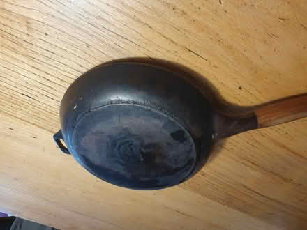 Photo of free Well loved cast iron and enamel frying pan (Pipers Ash CH2) #2