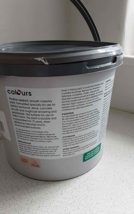Photo of free White masonry paint (Grayrigg LA8) #1