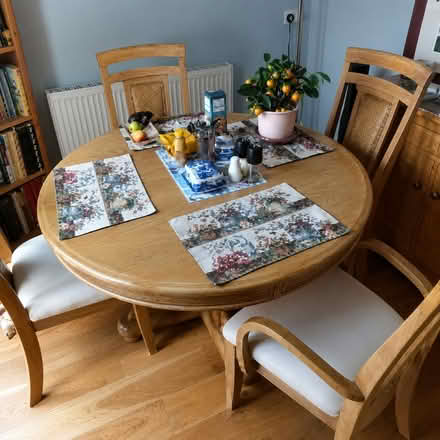 Photo of free Extendable round dining table and 6 chairs (Trull TA1) #1