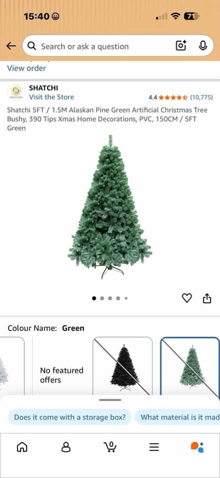Photo of free Fake Xmas tree 1.5m (Fulham SW6) #2