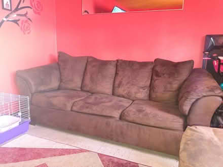 Photo of free Used Brown 2 piece Sofa set (East Harlem) #1