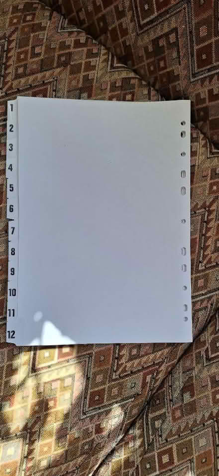 Photo of free File Divider Set (Numerical) (Harrogate HG1) #2
