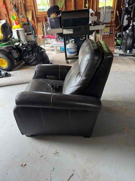 Photo of free Black Leather Recliner (Portland, CT) #2