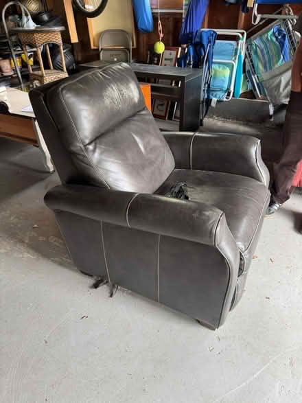 Photo of free Black Leather Recliner (Portland, CT) #3