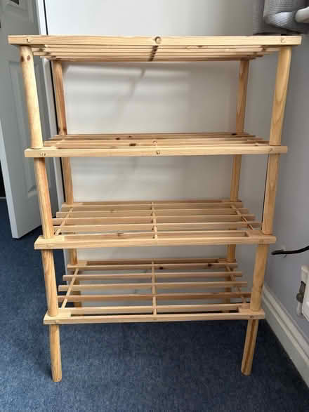 Photo of free 2 Wooden Shoe Racks (Chellaston DE73) #2