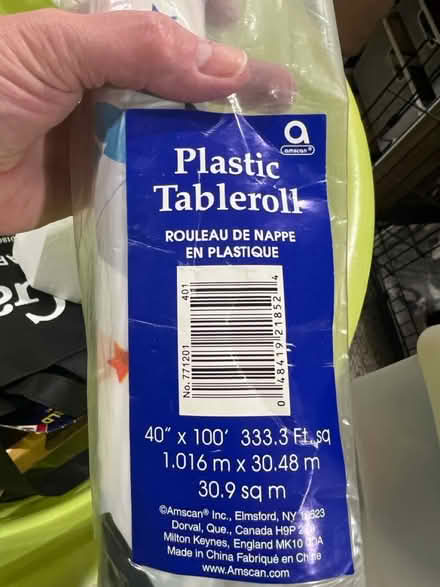 Photo of free Partial roll plastic tblcloth GRAD (Wood Ridge) #2