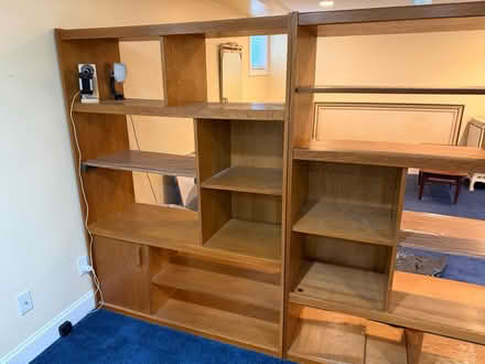Photo of free 2 wooden shelving units / bookcases (Danbury off Federal Road) #3