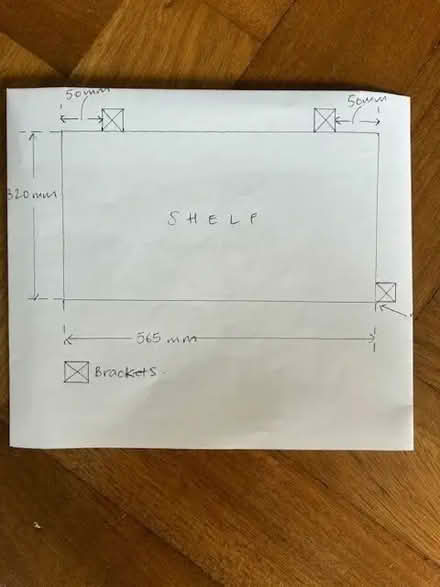 Photo of free Metal & glass shelves (565 mm x 320 mm) x 2 (The Cedars Estate WD3) #4