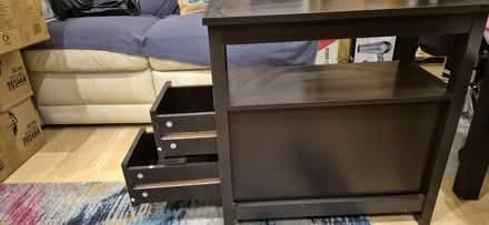 Photo of free Dark wooden bedside table (CR8) #1