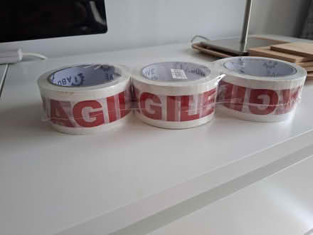 Photo of free 3 rolls of "FRAGILE" tape (Dronfield Woodhouse S18) #1