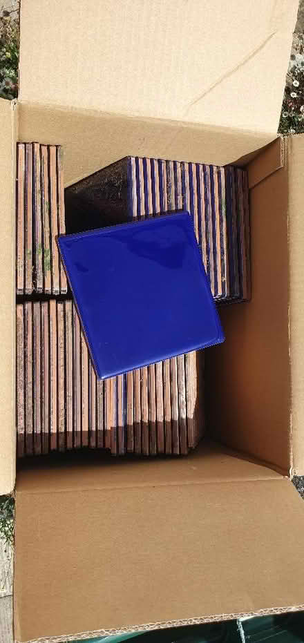 Photo of free Blue ceramic tiles (Hartington Road BN2) #1