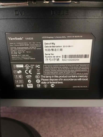 Photo of free ViewSonic 19inch Screen (St Albans AL1) #2