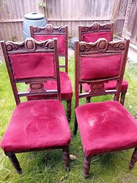 Photo of free Dining chairs, probably Victorian? Need re-upholsteting (Norbiton KT2) #2