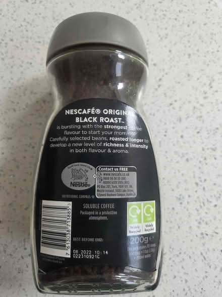 Photo of free Nescafé black roast instant coffee (Frimley) #2