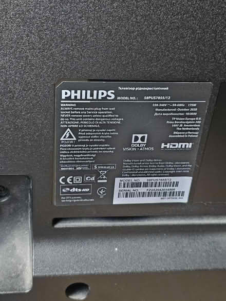 Photo of free 58 Philips Smart TV, not working (Rowhedge CO5) #2