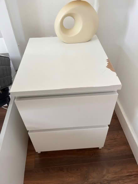 Photo of free 2x white ikea malm bedside tables (St Albans AL1) #2
