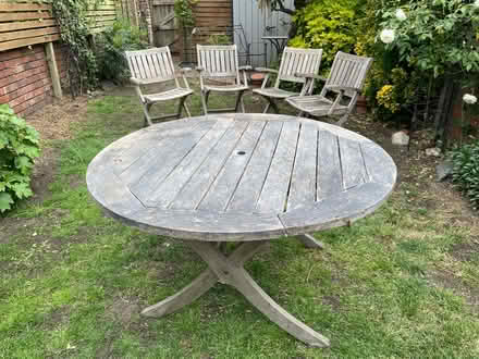 Photo of free Solid hardwood garden dining set (Palmer Park RG1) #1