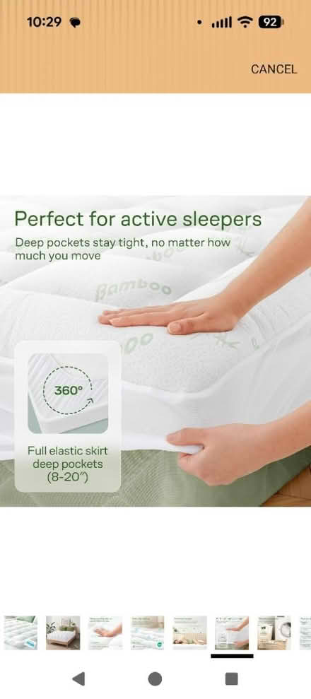 Photo of free Bamboo full size mattress cover (Southwest Waterfront) #2