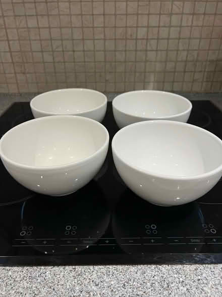 Photo of free 4 white cereal bowls (pottery) (Westbrook WA5) #1