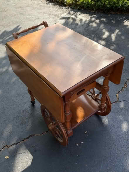 Photo of free Maple wood bar cart (New Hope) #2