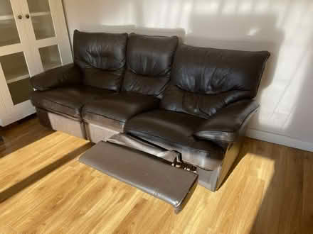 Photo of free Leather recling couch perfect (Bawnville Tallaght Dublin 24) #2