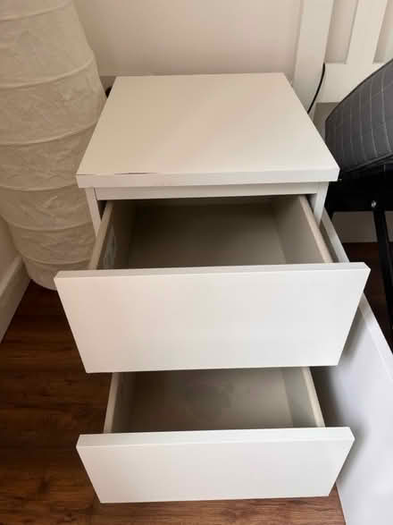 Photo of free 2x white ikea malm bedside tables (St Albans AL1) #3