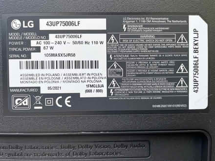Photo of free LG43” Not Working (WA15) #2