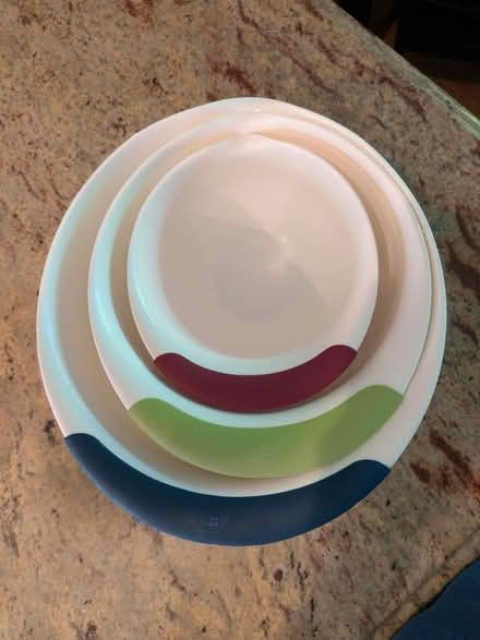Photo of free Oxo plastic mixing bowl set of 3 (Southwest Waterfront) #1