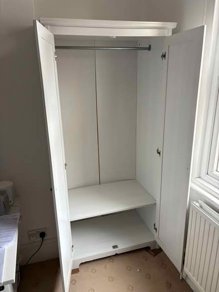 Photo of free Freestanding Ikea Wardrobe White (SE17 - Elephant & Castle) #2
