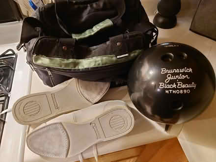 Photo of free Brunswick Bowling ball, shoes, bag (Lancaster) #2