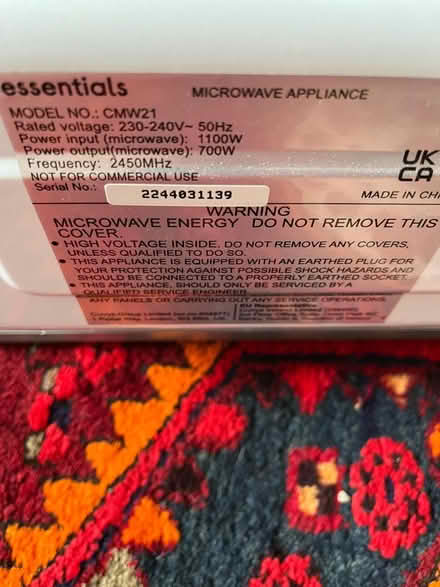 Photo of free Microwave - 700w - vgc (Grove Rd Windsor SL4) #2