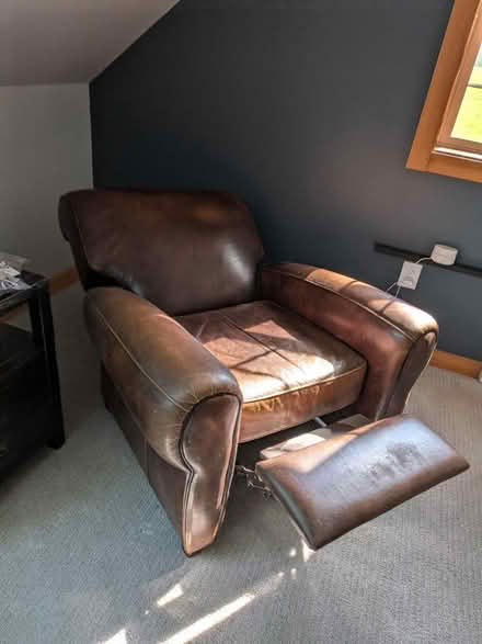 Photo of free Leather recliner (Chester Springs) #2