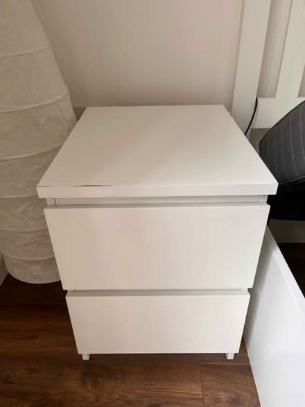 Photo of free 2x white ikea malm bedside tables (St Albans AL1) #1