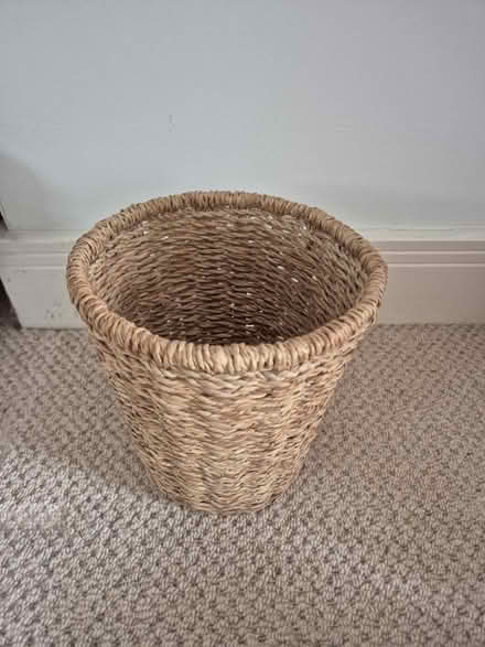 Photo of free Small wicker waste paper basket (Tunbridge Wells) #1