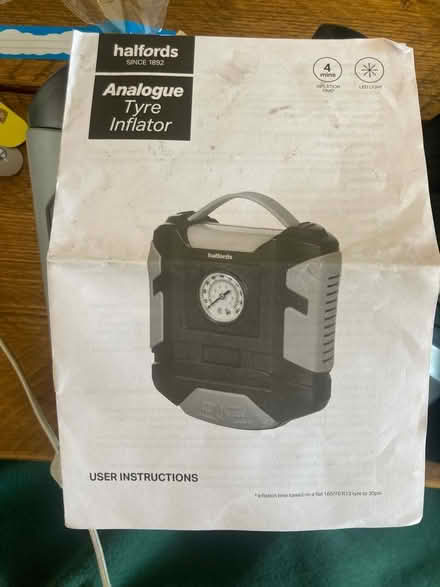 Photo of free Faulty* tyre inflator (University Area RG1) #2