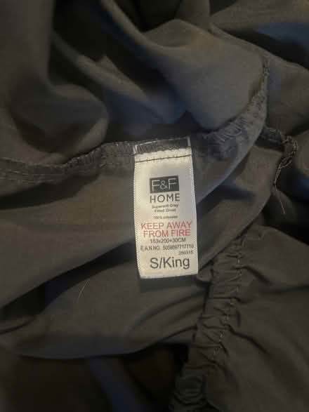 Photo of free Super King Grey Fitted sheet (Park street st albans AL2) #1