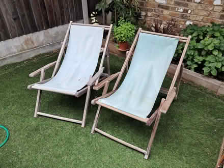 Photo of free 2 deckchairs - ideal for upcycling (KT3 3 New Malden) #1