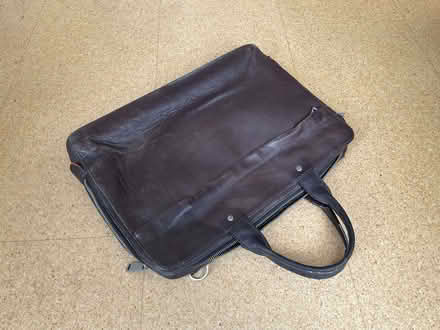 Photo of free Heirloom luggage: 2 leather bags, 2 board suitcases (Newington Green N5) #3