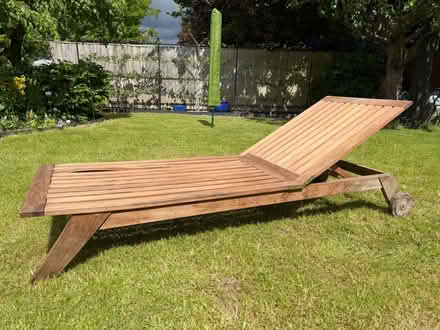 Photo of free Teak Sunbed searches new home (Weeke, Winchester SO22) #1