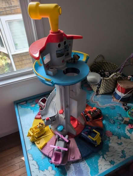Photo of free Paw patrol toy tower with trucks (North Cleveland Park) #1