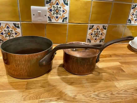Photo of free Copper saucepans (18cm and 16cm dia.) (Hove Station area BN3) #1