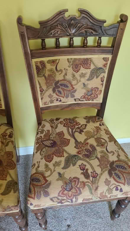 Photo of free 2 x chairs upholstered (Wessex Road SN14) #4