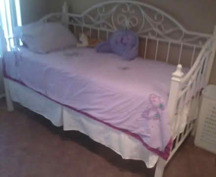 Photo of free White DAYBED frame only/Dog Crate (5702 n Euclid ave 64118) #1