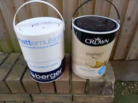 Photo of free 2 tins of paint, part full (Broadstairs CT10) #1