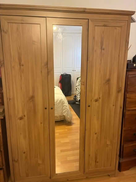 Photo of free Double Wooden Wardrobe 1.3m wide (kingston upon thames, KT2) #1