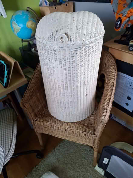 Photo of free Lloyd loom laundry basket. Rare round. (Appleby-in-Westmorland CA16) #1