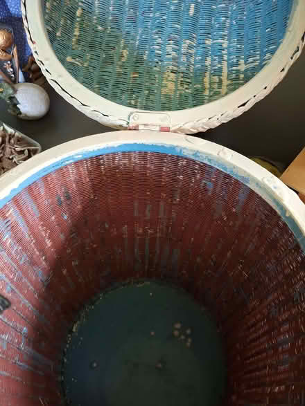 Photo of free Lloyd loom laundry basket. Rare round. (Appleby-in-Westmorland CA16) #3