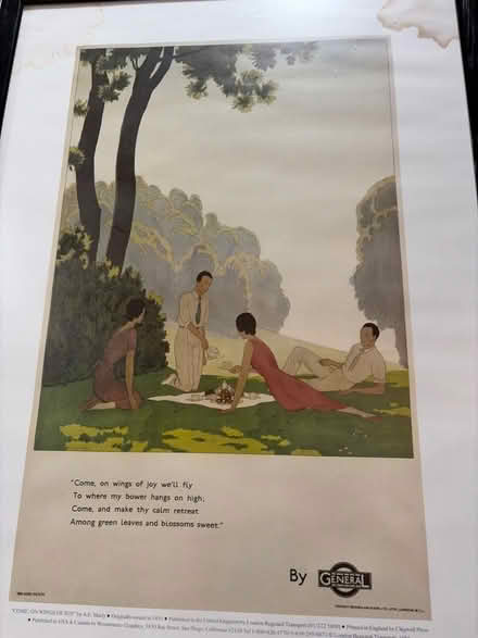Photo of free London Transport print “ Come on Wings of Joy” (Mitcham's Corner CB4) #2